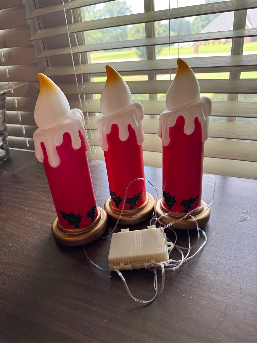 Blow Mold Christmas Candles